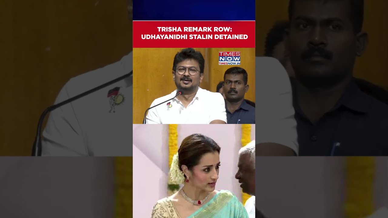 DMK Leader Udhayanidhi Stalin Detained Over Remark Against Actor 'Trisha' #shorts