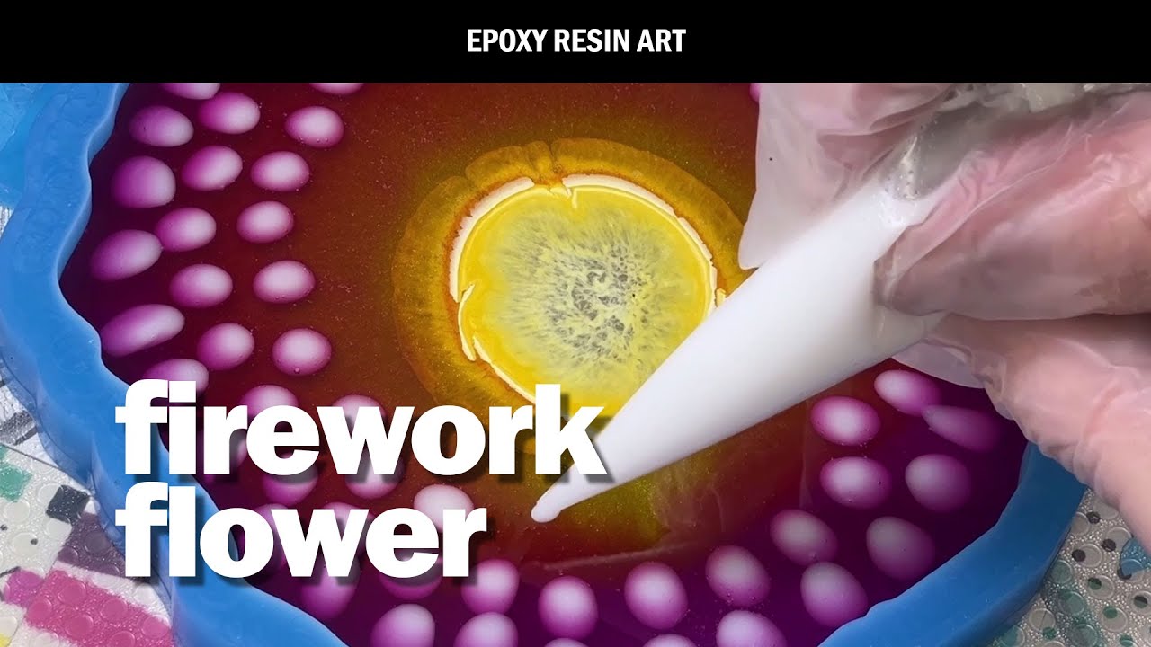 Ep. 112 Firework Flower  - DIY Epoxy Resin Coaster