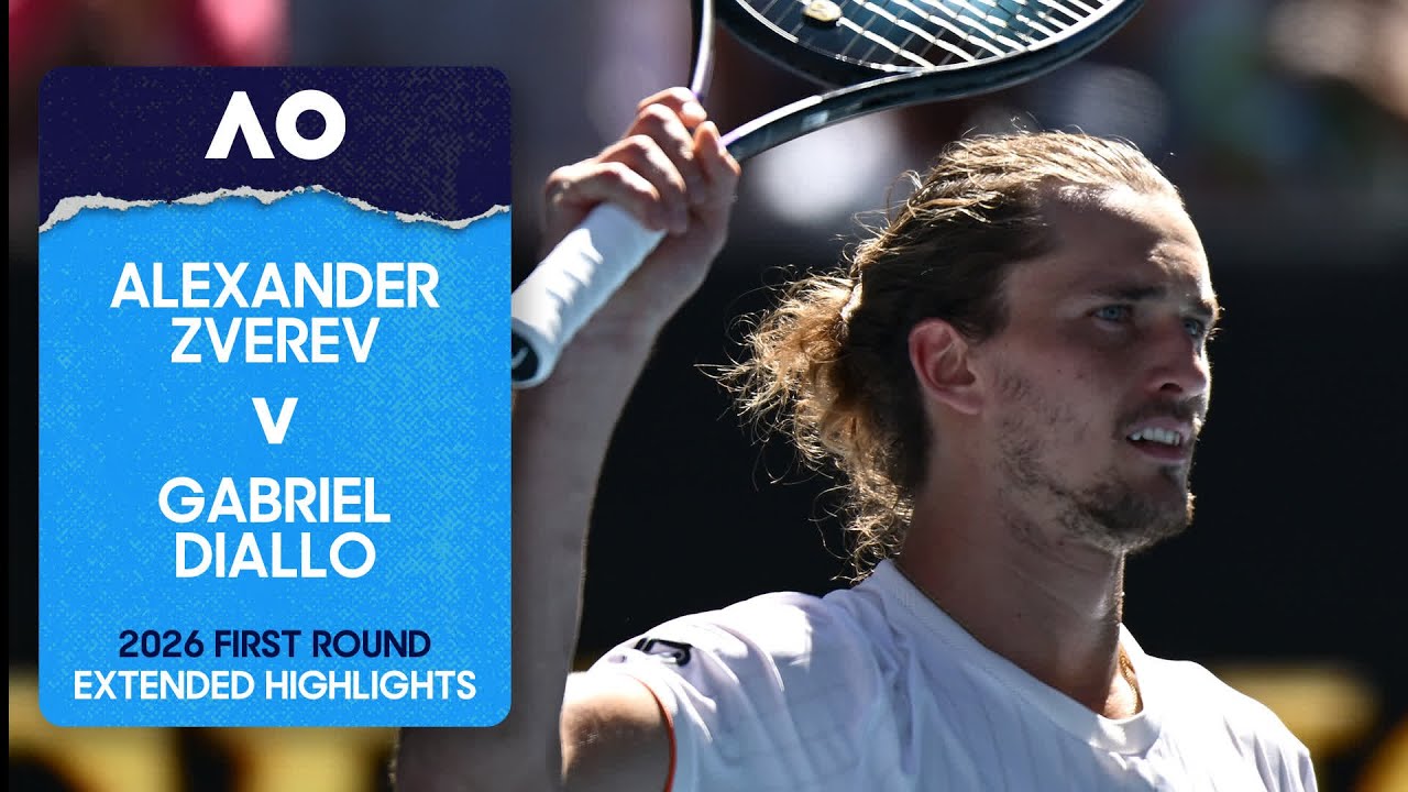 Alexander Zverev v Gabriel Diallo Extended Highlights | Australian Open 2026 First Round