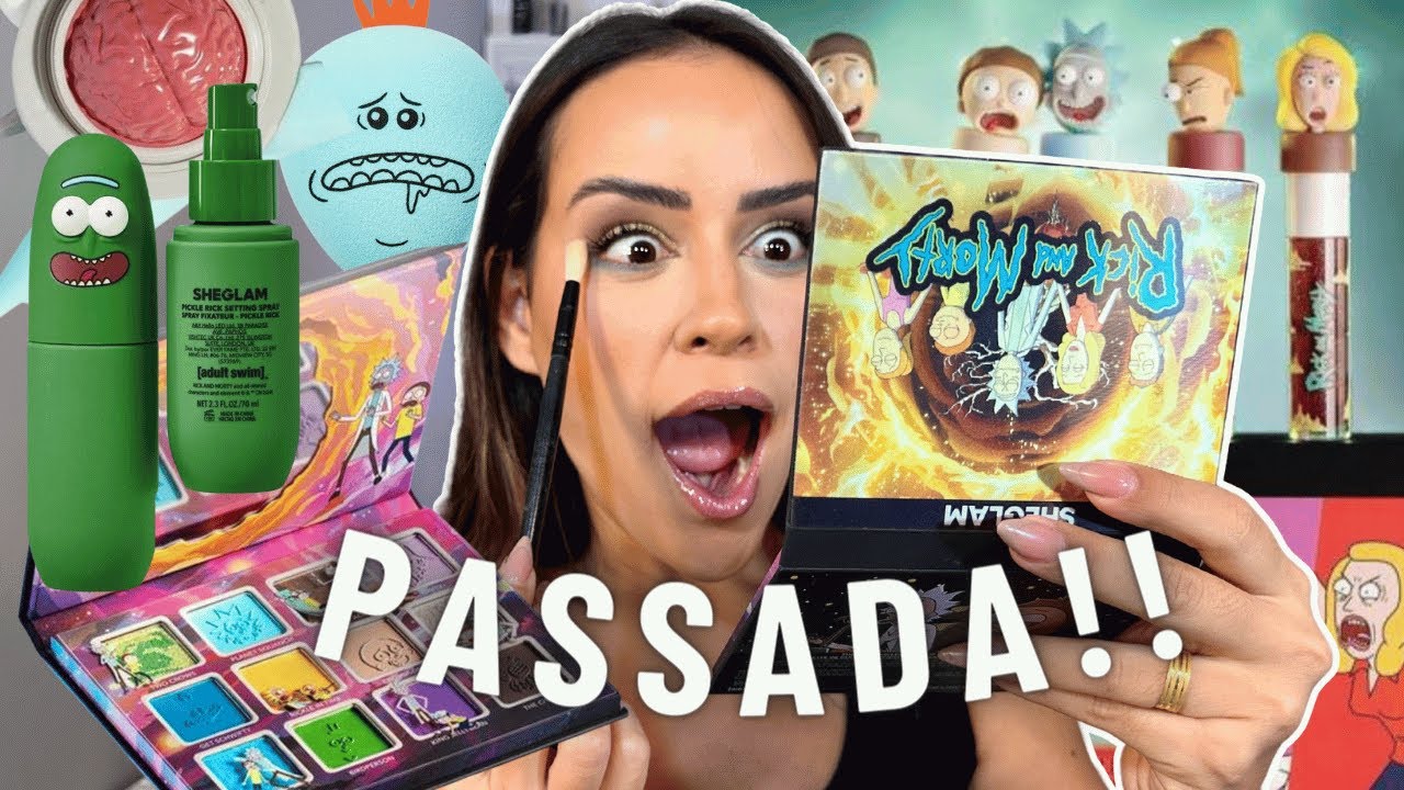 TESTANDO MAQUIAGEM DA SHEIN | Make do Rick and Morty SHEGLAM!!
