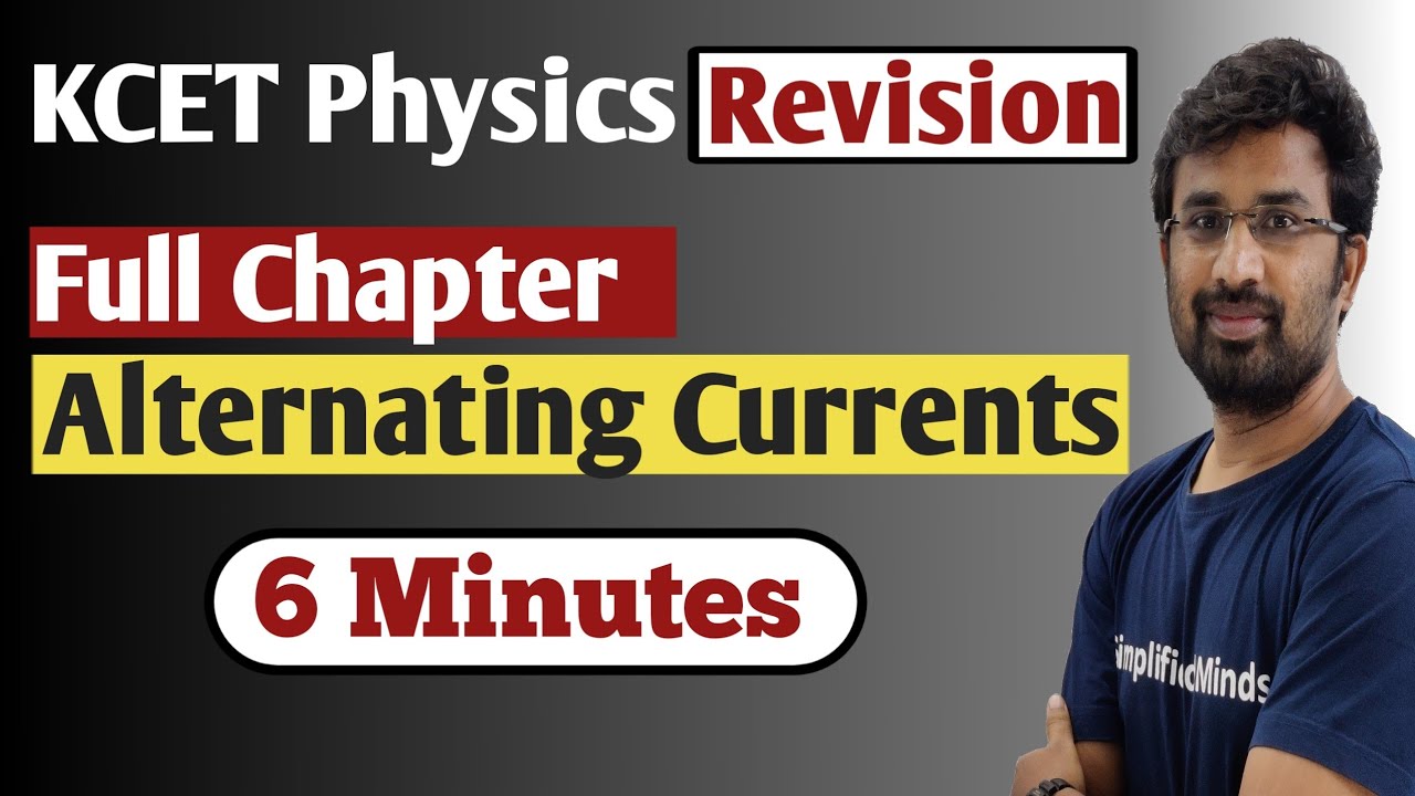 KCET Physics 2022 | Alternating Currents Full revision | Onepage notes