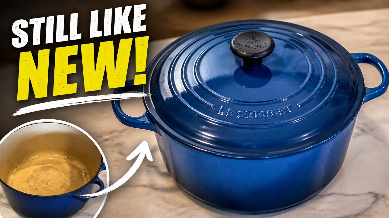 Le Creuset Enameled Cast Iron Signature Round Dutch Oven, 5.5 qt. - How It Looks After YEARS Of Use