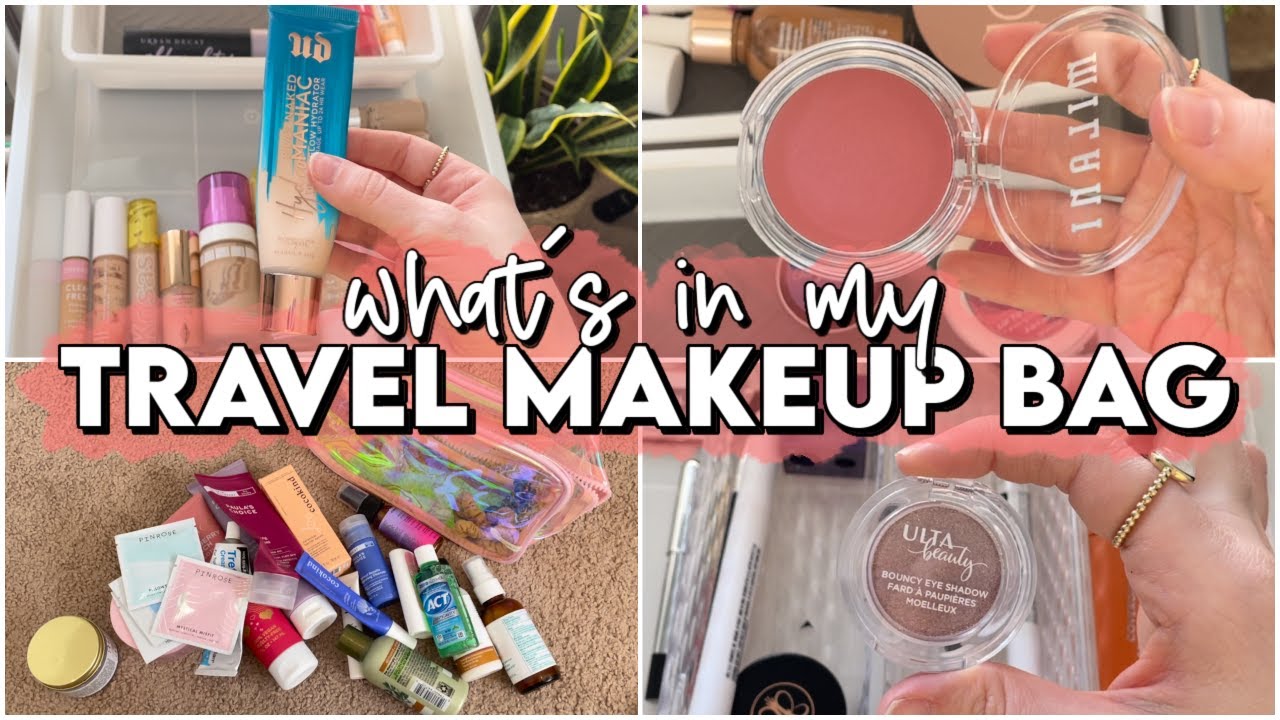 What's In My TRAVEL MAKEUP BAG // Pack With Me!