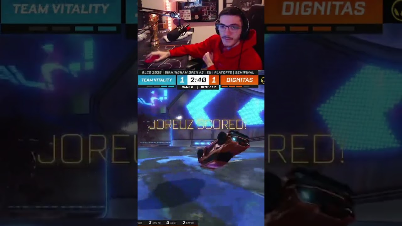 JOREUZ CRAZY REDIRECT НА VITALITY 🤯🤯🤯 #rocketleague #squishymuffinz #футбол