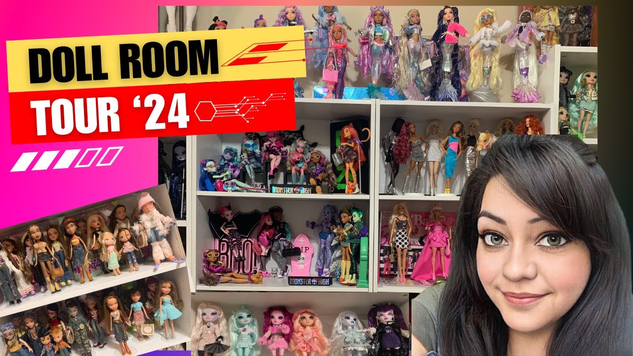Doll Room Tour 2024 *Barbie * My Scene * Monster High * Bratz * Rainbow High * Winx Club *