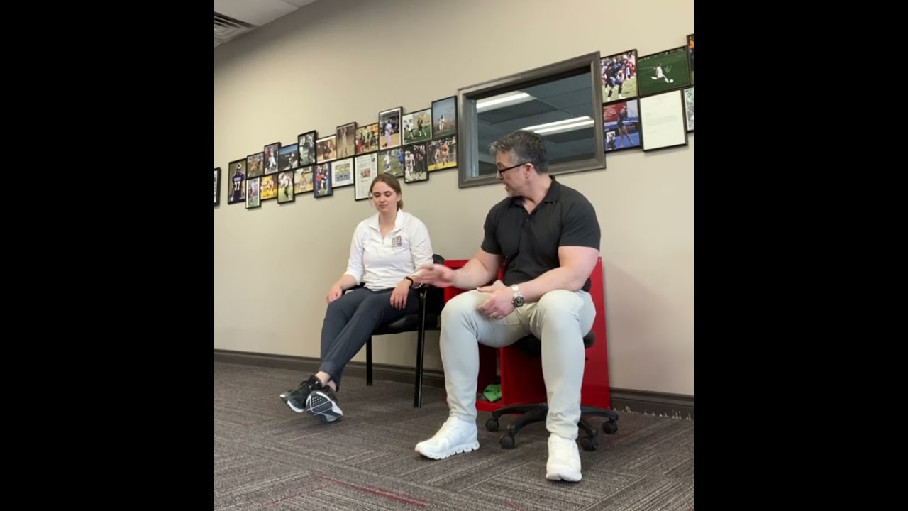 One80 Home Exercises: chair crunch, ankle squeeze, butt squeeze