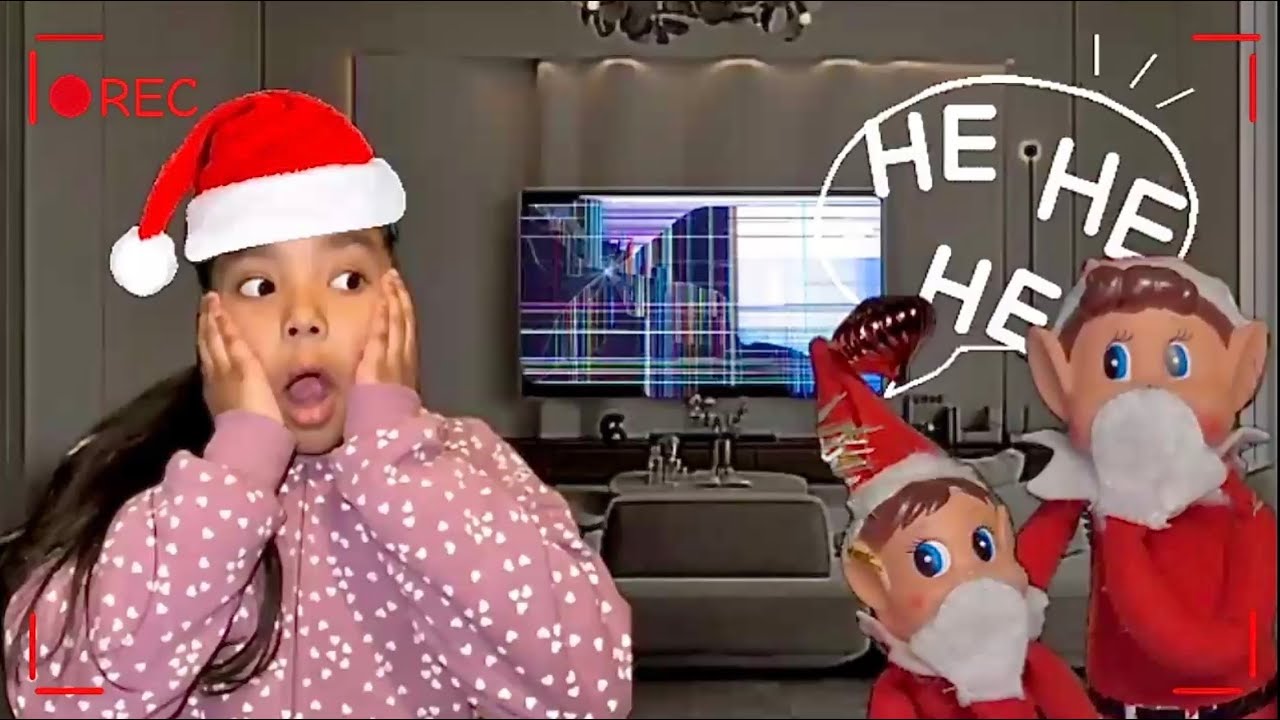 MISCHIEVOUS Elf on the Shelf (PRANKED ME SOO BAD) CAUGHT ON CAMERA... **TV BROKEN CRAZZYY**