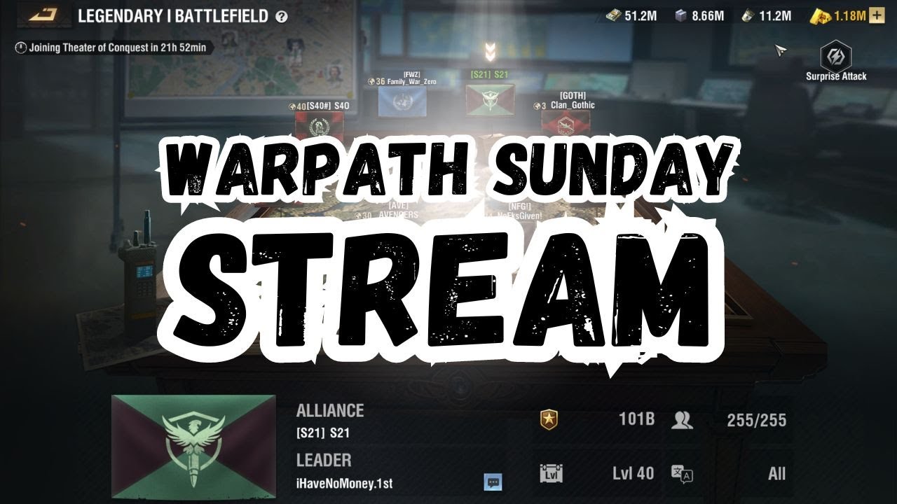 Warpath 10.0 - Sunday Live Stream: Blockhouse update from Cairo