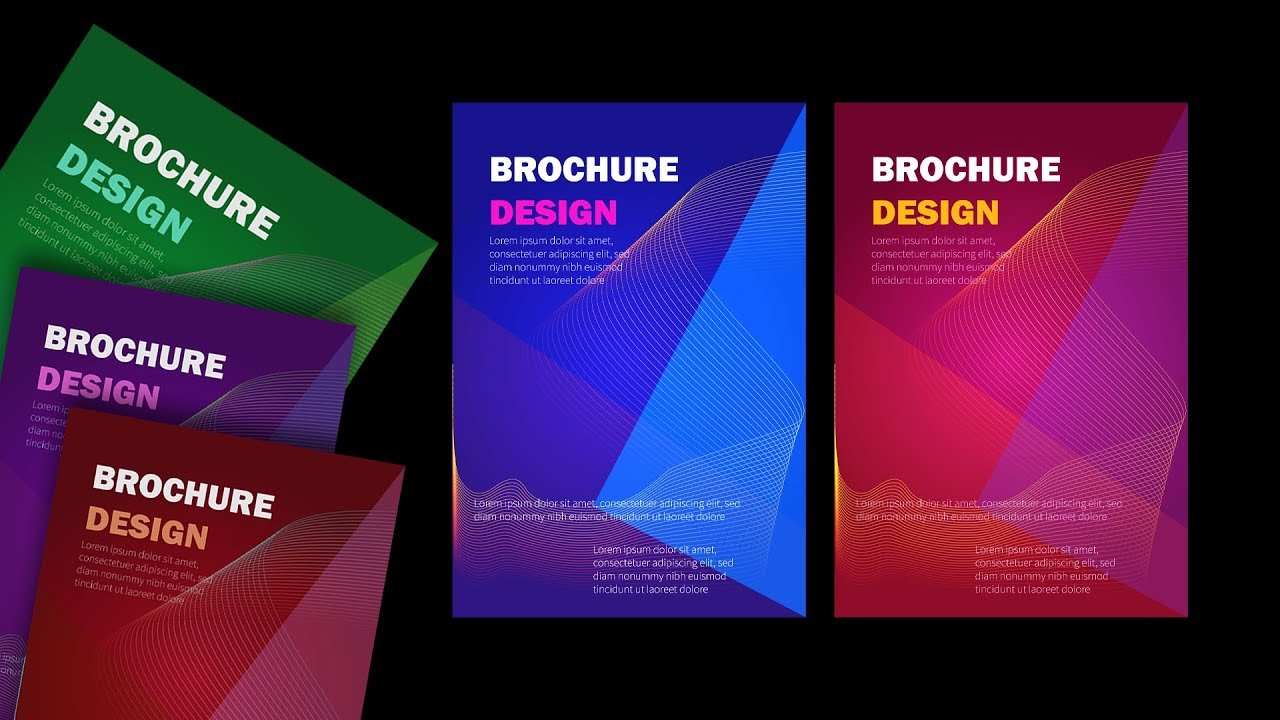 Modern Brochure design in Adobe Illustrator tutorial