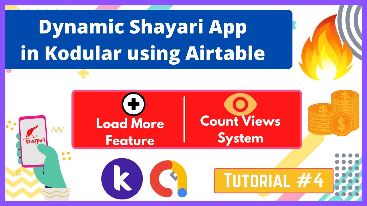 #04 Dynamic Shayari App Series | Earn $25 Daily | Load more Shayari + Views Count System in Kodular
