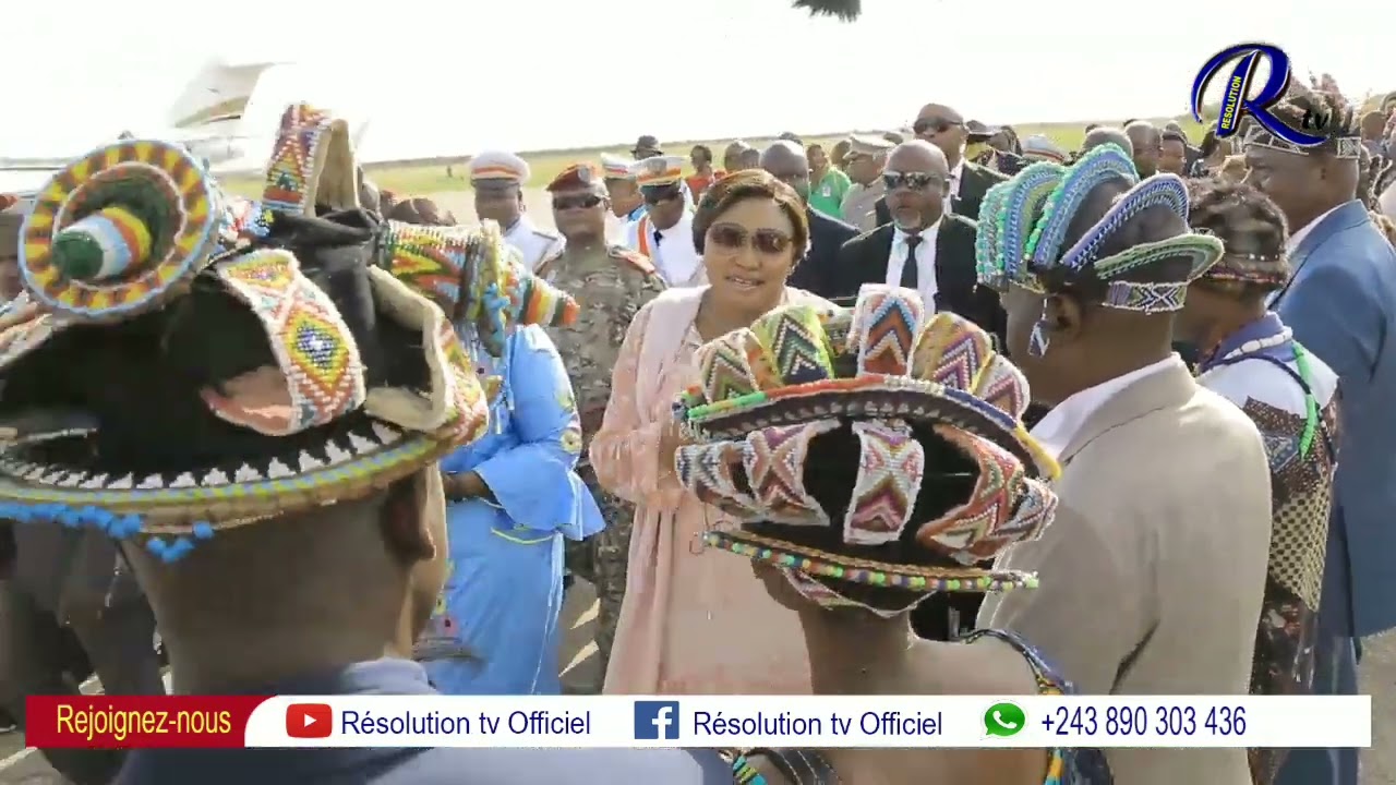 L'accueil de la première dame de la RDC Denise Nyakeru Tshisekedi à Kolwezi au Lualaba.