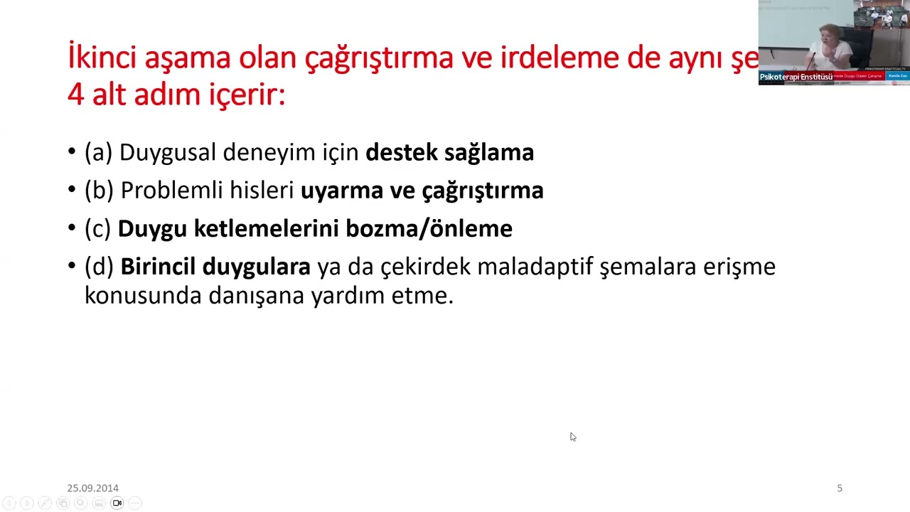 Dr. Kamile Can -  Bitmemiş İş ve Çatışmalı Bölgede Duygu Odaklı Çalışma