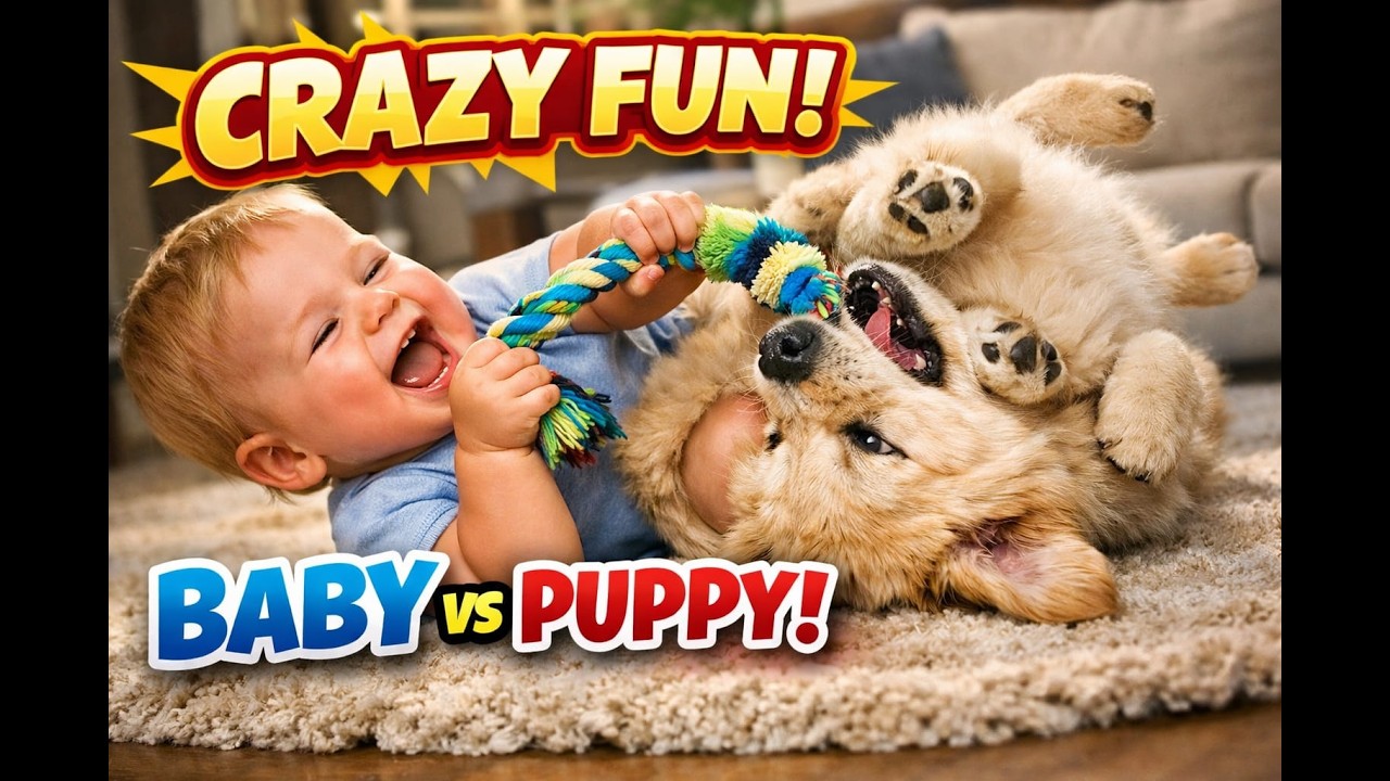Baby vs Puppy Heavy Rolling Fight 😂🐶👶 | Funniest Cute Wrestling Ever!
