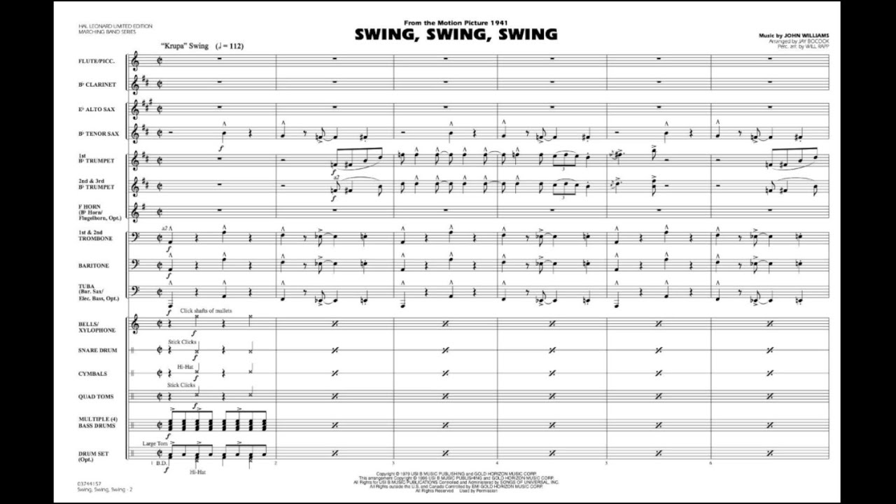 Swing, Swing, Swing by John Williams/arr. Bocook & Rapp