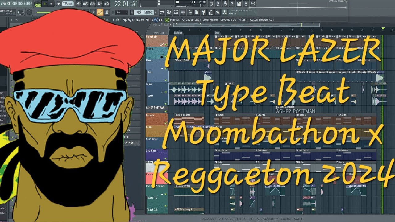 Moombathoon x Reggaeton FL Studio Type Beat , Major Lazer, Dj Snake