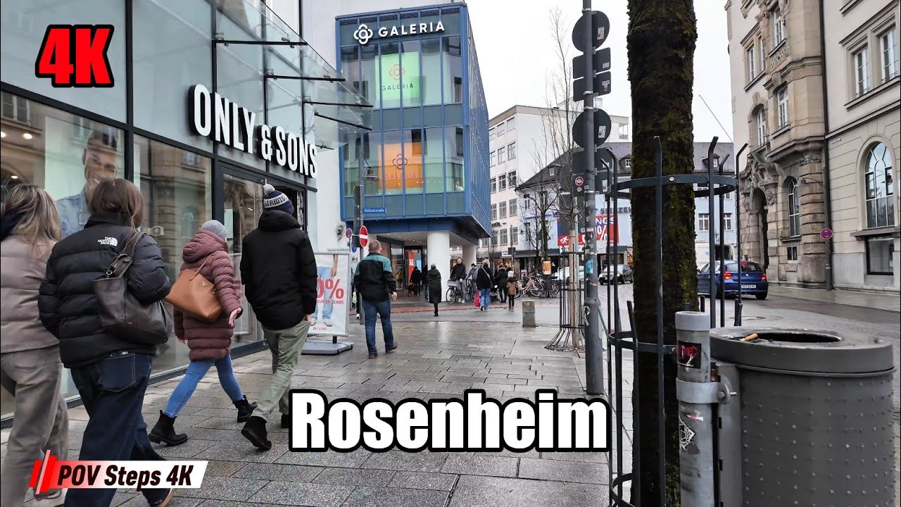 WINTER in Rosenheim, Bavaria| Germany 🇩🇪 | 4K 60fps ASMR Walk