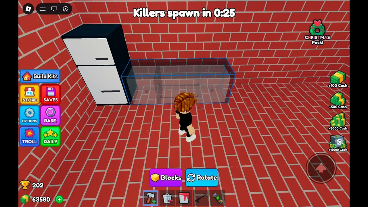 Build and survive gameplay