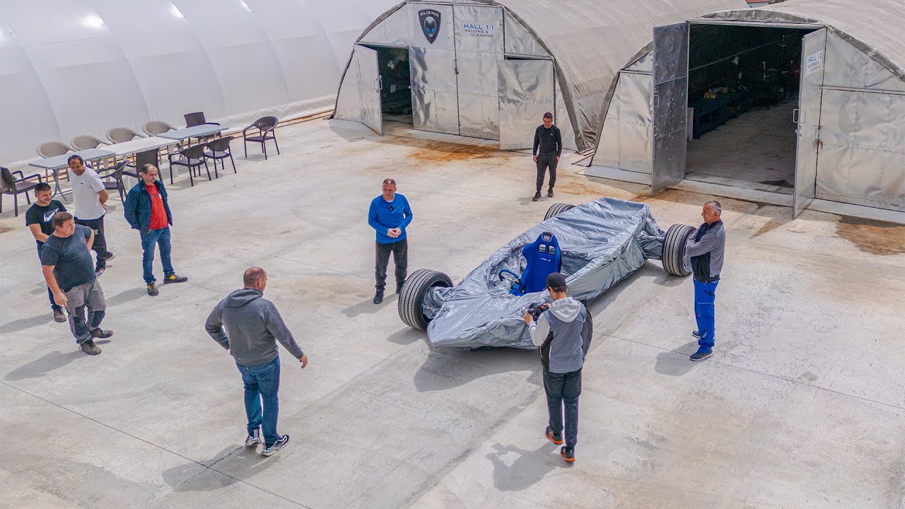 ALIENO. Test by ALIENO and Car life by Dani of the first prototype of ALIENO hypercar, by pushing it