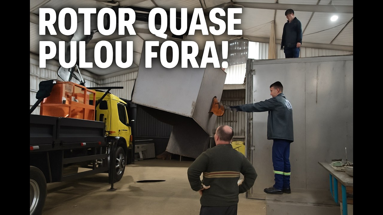 SUSTO, ROTOR QUASE PULOU FORA da CAIXA de FOGO #pinturaeletrostática #pinturaapó #pinturaindustrial