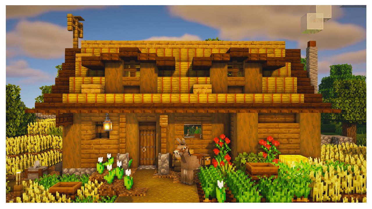 Minecraft: How To Build A Farmhouse | Tutorial