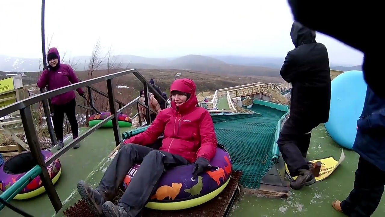 Tubing in the Cairngorms between storms!