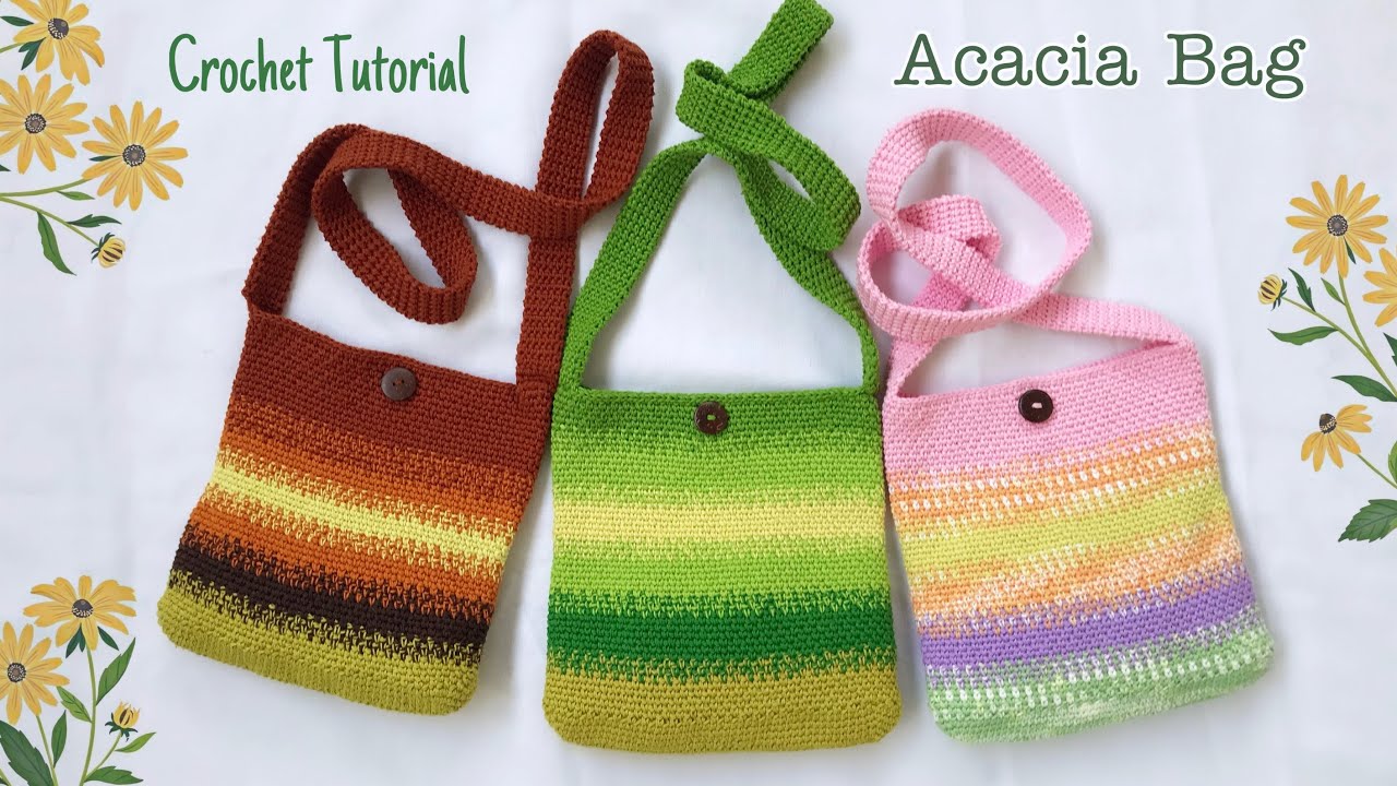 Crochet Tutorial - Acacia Ombre Bag - Hướng dẫn móc túi Acacia - Shanpo Crochet