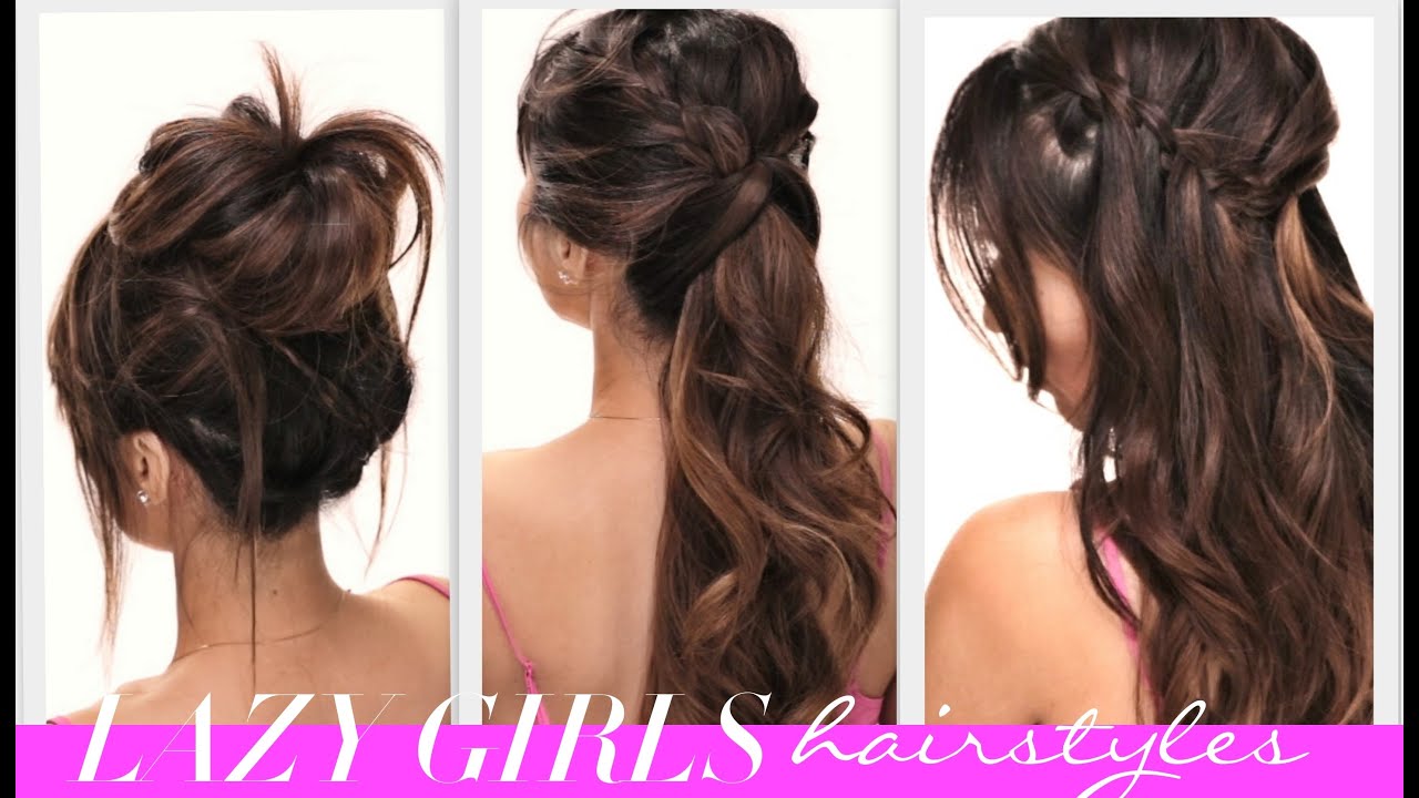★4 EASY Lazy Girls BACK-TO-SCHOOL HAIRSTYLES | CUTE HAIRSTYLE | BRAIDS + MESSY BUN
