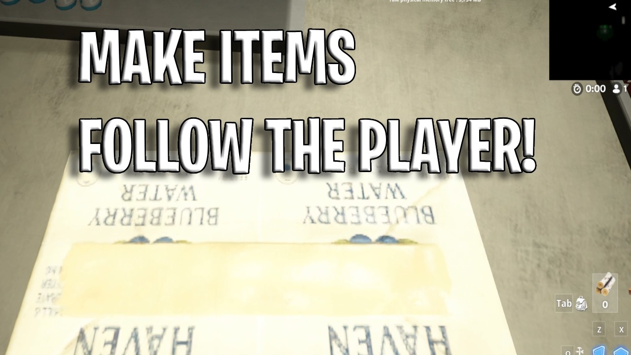 Items follow the player in UEFN