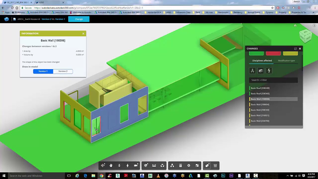 BIM 360 team model comparison