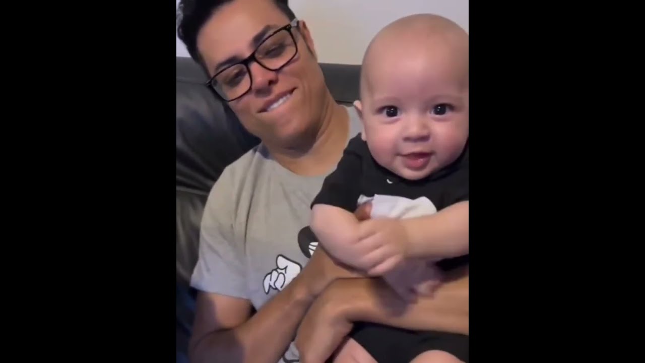 Rodrigo teaser e seu sobrinho Theo 