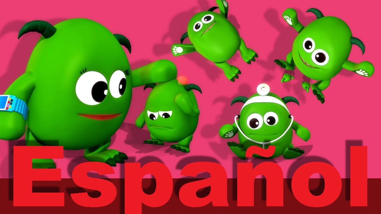 Cinco monstruitos saltaban en la cama | Canciones infantiles | LittleBabyBum