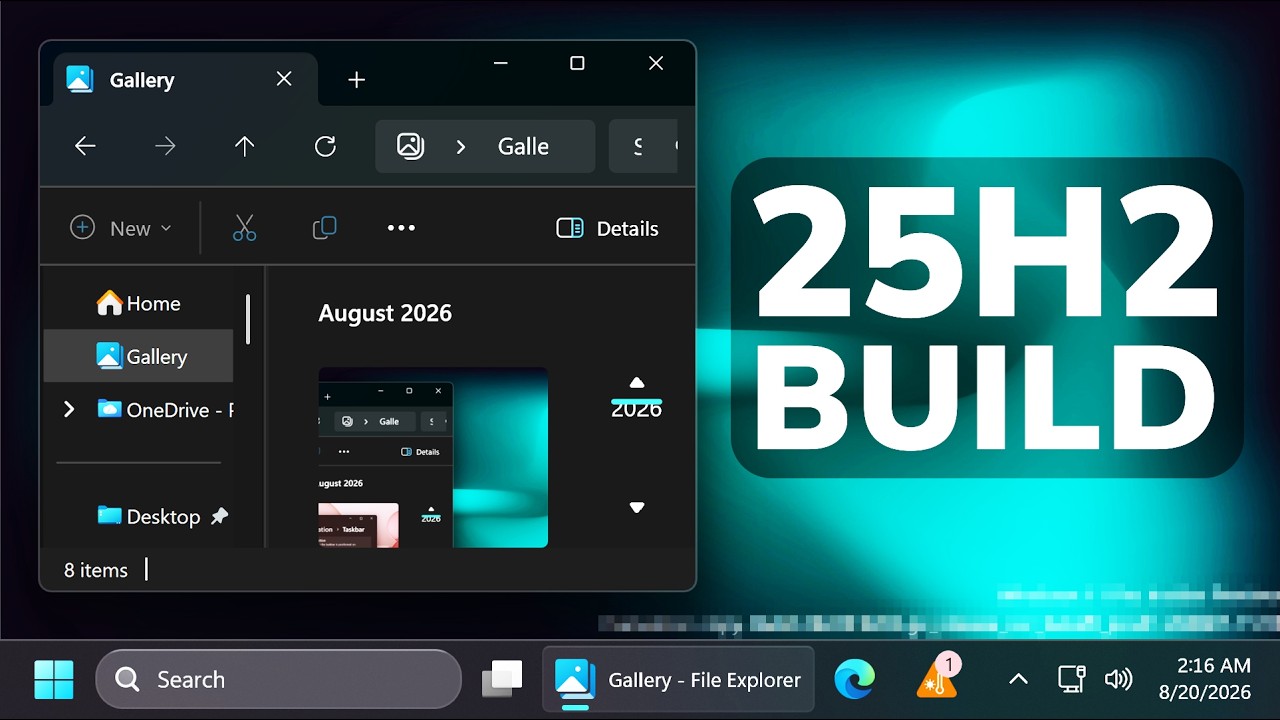 Новая сборка Windows 11 25H2 26220.9202 &mdash; более быстрый &laquo;Проводник&raquo;, новое контекстное меню, новы...