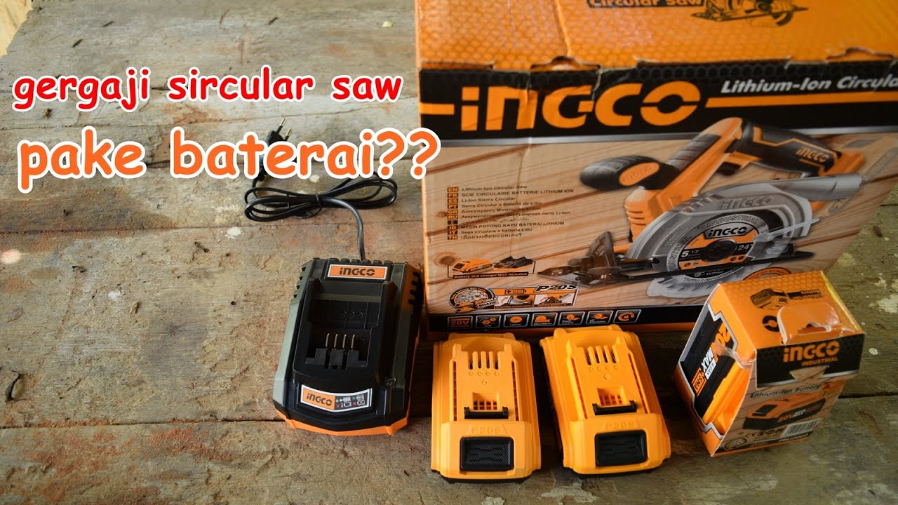 Review gergaji kayu serkel baterai termurah - INGCO CSLI1401 CORDLESS CIRCULAR SAW