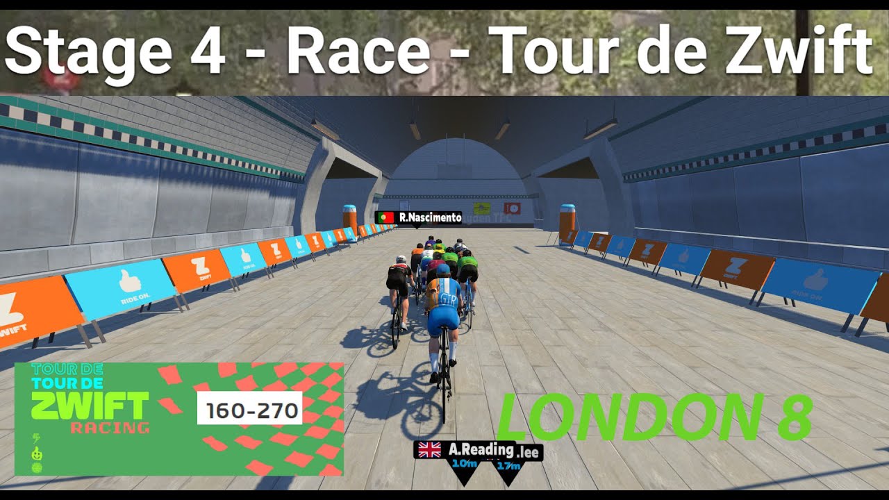 Zwift racing series stage 4 london 8 160~270 30th jan 25