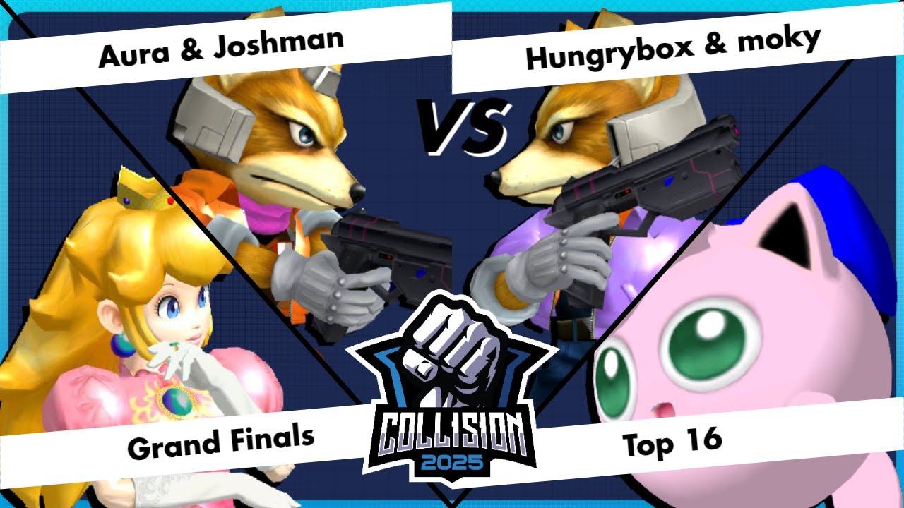 Collision 2025 - Aura / Joshman vs Hungrybox / moky - Top 16 - Grand Finals - SSBM Doubles
