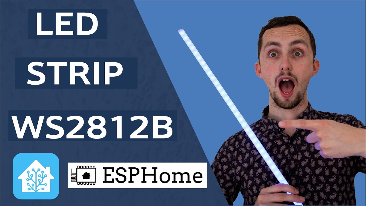 Светодиодная лента WS2812B с функциями ESPHome и Home Assistant