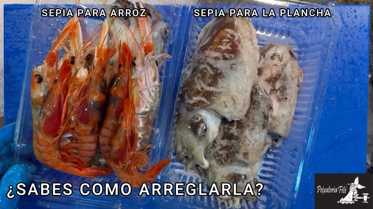 COMO LIMPIAR SEPIA PARA ARROZ Y PARA LA PLANCHA