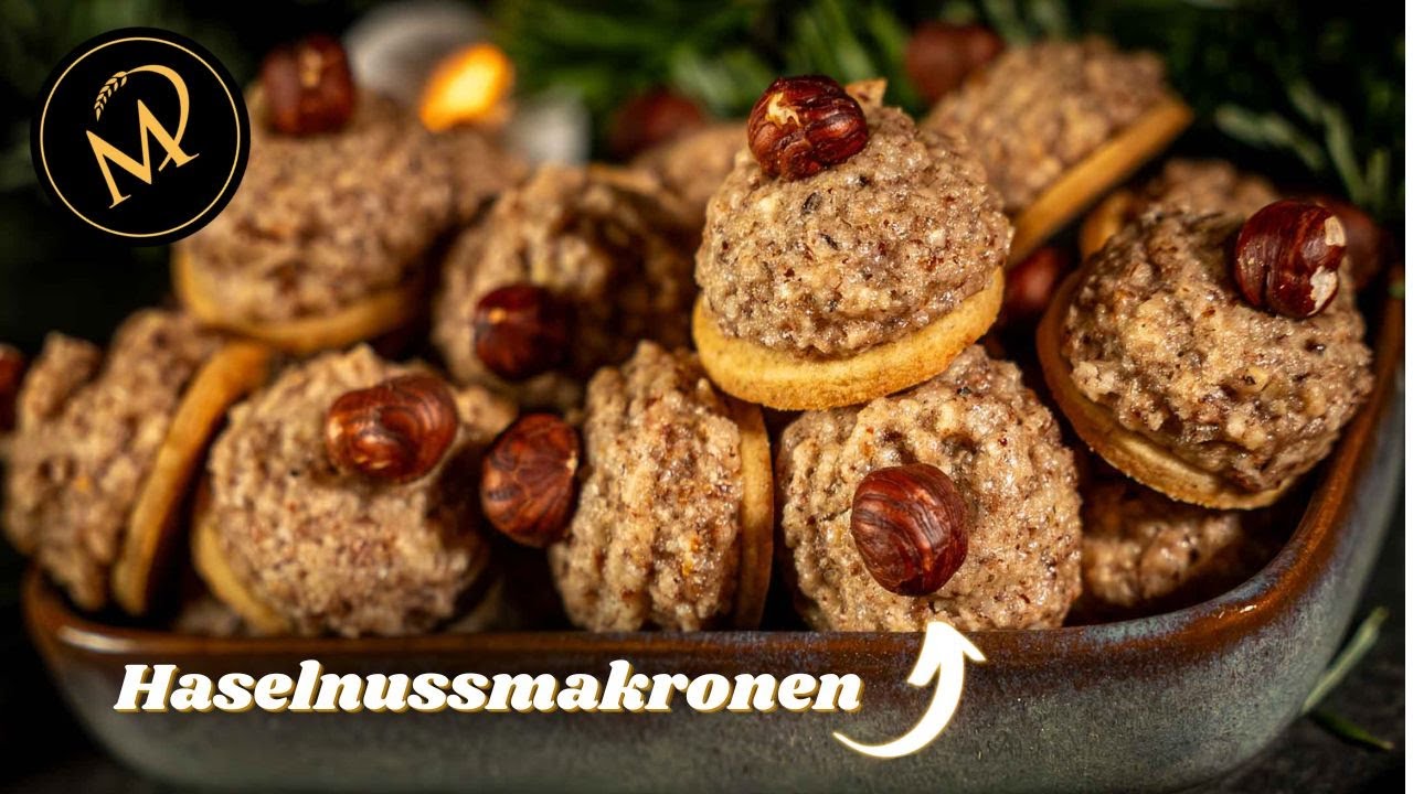 Super-saftige Haselnussmakronen I Weihnachtsplätzchen mit Nüssen selber backen ✨