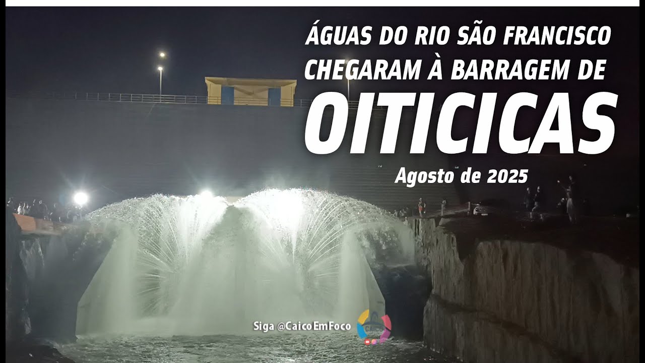 Águas do Rio São Francisco já estão passando por Oiticicas em Jucurutu-RN.