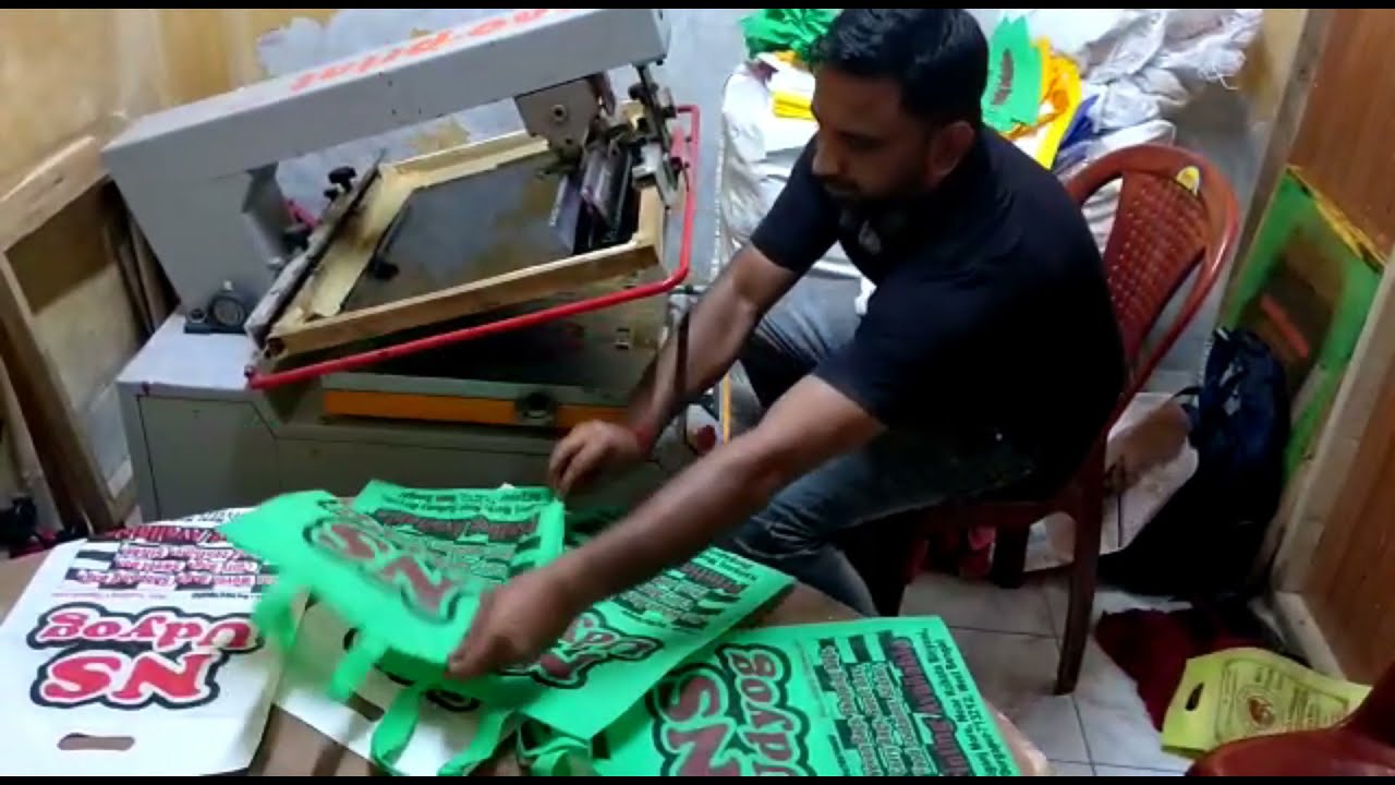 NANO 1015 2 Colour Non woven Bag Screen Printing