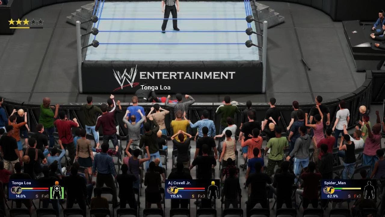 Peter Parker Vs. AJ Covell Jr. Vs. Tonga Loa (WWE 2K19/United States Championship) (old)