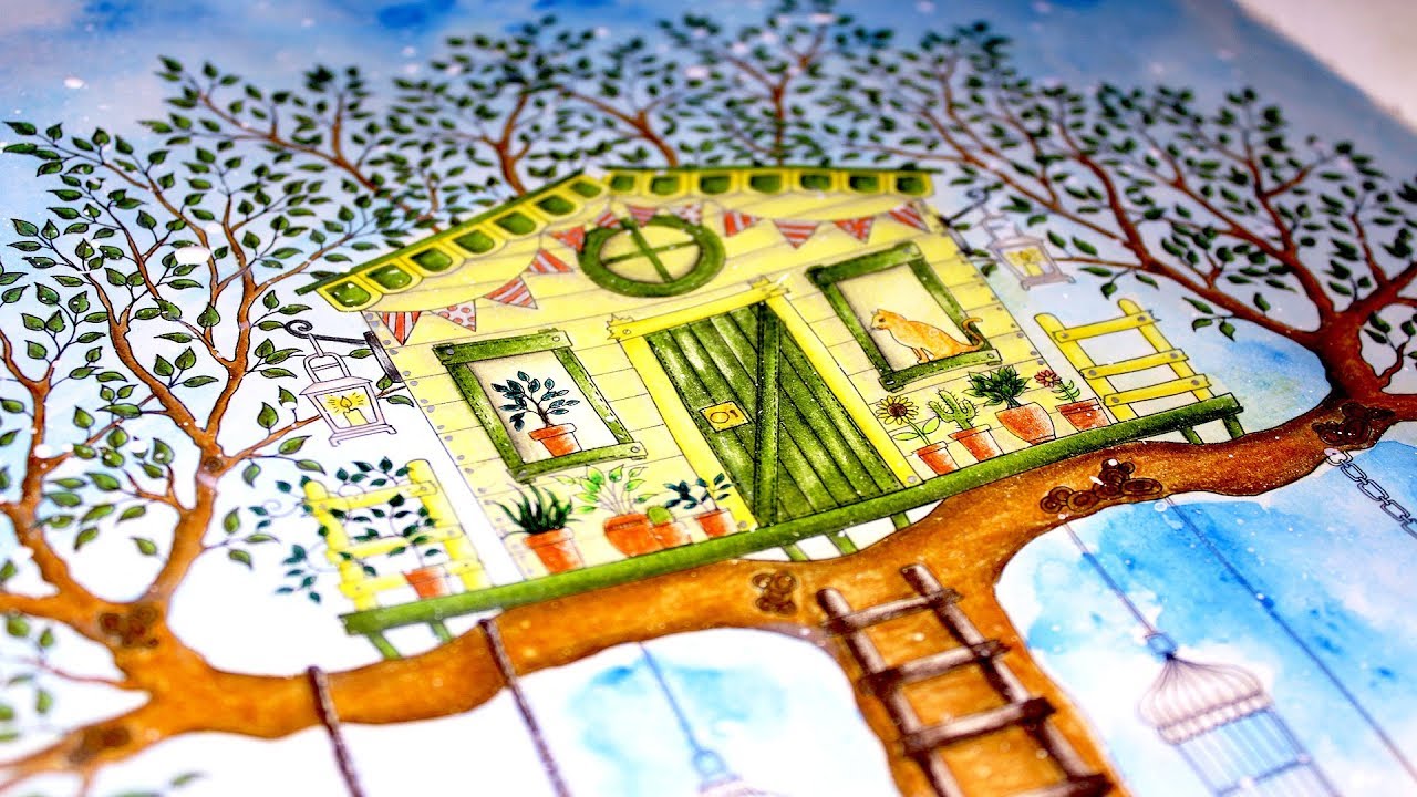 Rainy Day//Polychromos only | Secret Garden | Johanna Basford