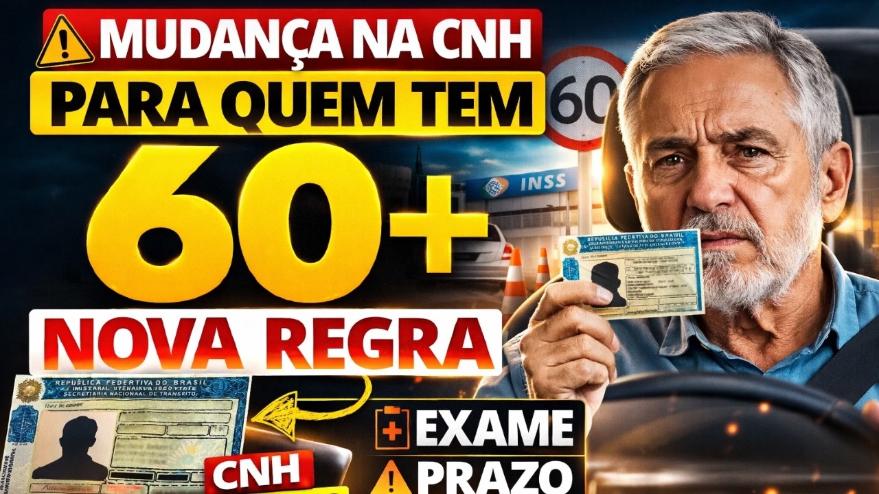 LEI DA CNH MUDA PARA MOTORISTAS COM MAIS DE 60 ANOS: VEJA AS NOVAS REGRAS da Carteira de Motorista