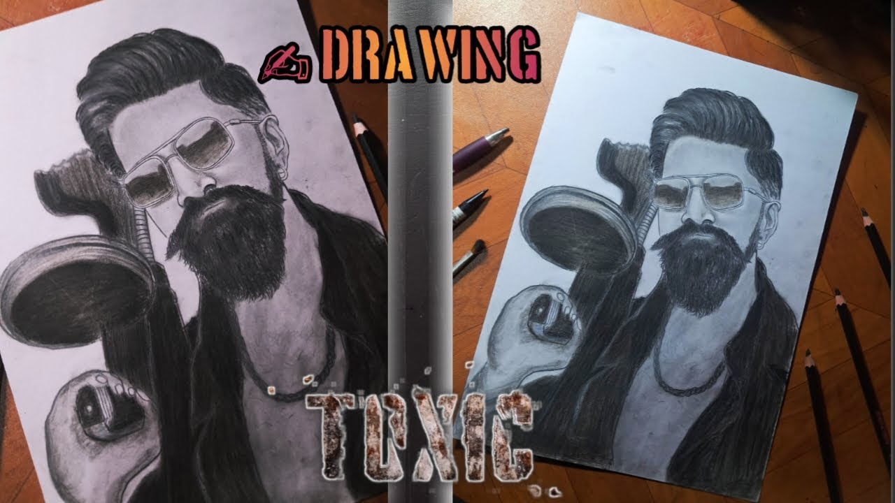 Rocking star yash drawing / toxic movie  yash  drawing
