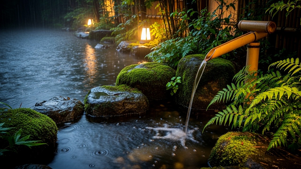 Japanese Zen Piano 🌙 Relaxing Rain for Deep Sleep
