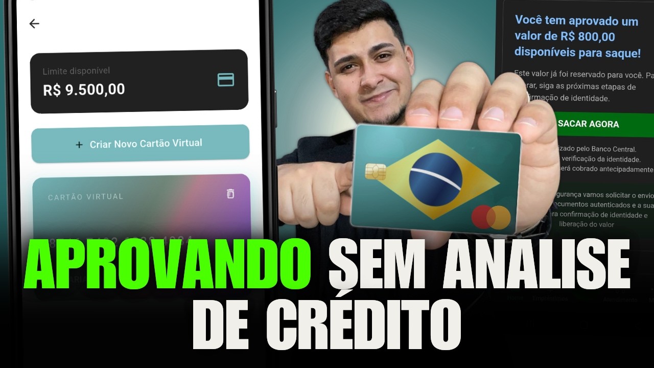 Novo Cart&atilde;o de Cr&eacute;dito Para Negativados! Aprovando Sem Analise de Cr&eacute;dito | Confira