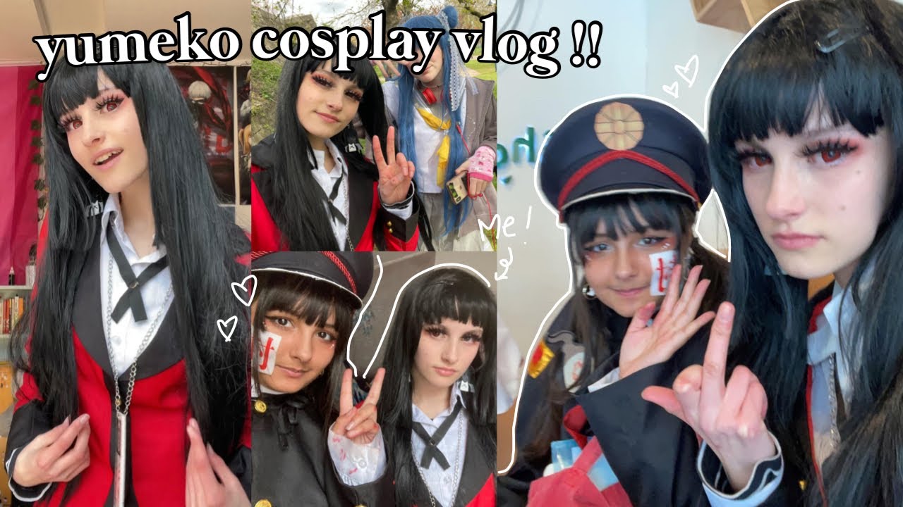 scaring the public with my yumeko cosplay | cosplay vlog !!