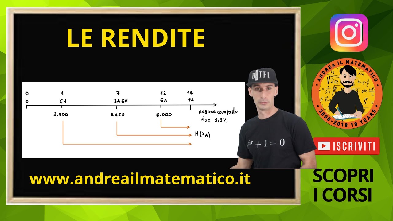 INTRODUZIONE ALLE RENDITE -Finanza Aziendale
