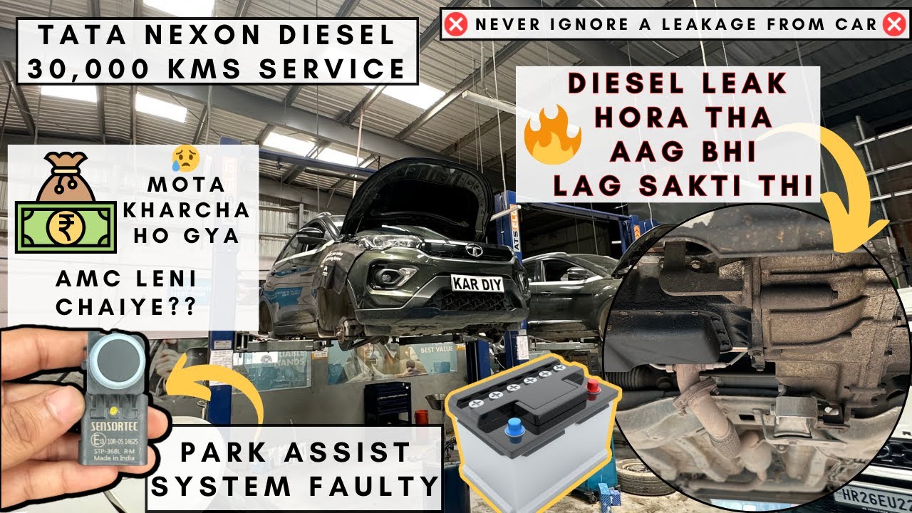 😰 Never Ignore Leakage from car - Tata Nexon Diesel 30000 km Service Complete Details #tatanexon