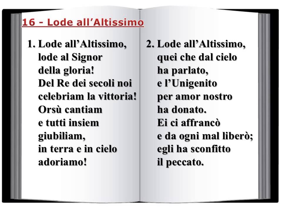 16 Lode all'Altissimo - Innario Chiesa Avventista 2014